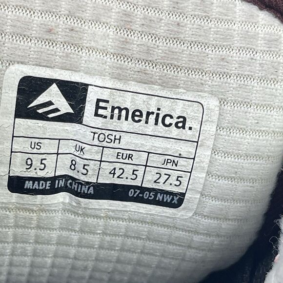 Y2k Emerica Tosh Townend Black Red Vintage OG Skateboarding Shoes Men’s Sz 9.5 A - Picture 9 of 12